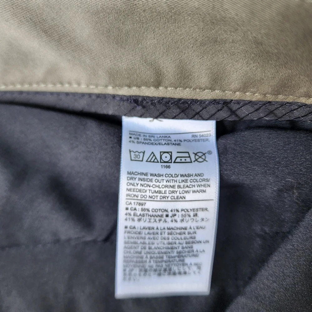 Banana Republic Dress Trouser Pants Mens Tan Slim Fit Easu Care 32x32